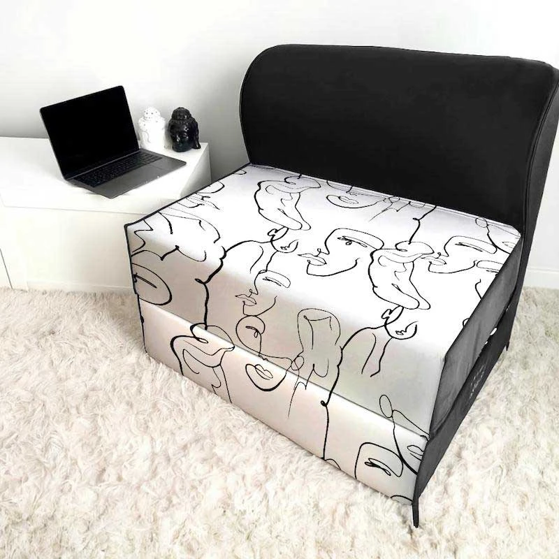 کاناپه تخت شو یک نفره نقاشی مینیمال مدل M1130