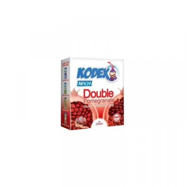 کاندوم تاخیری کدکس مدل Double Pomegranate بسته ۳ عددی