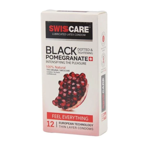کاندوم تنگ کننده خاردار سوئیس کر مدل Black Pomegranate