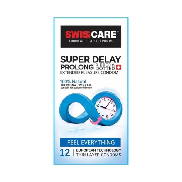 کاندوم فوق تاخیری خاردار سوئیس کر مدل SUPER DELAY