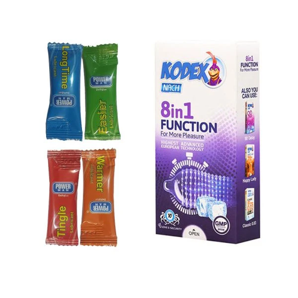 کاندوم کدکس تاخیری خاردار یخی با پک ژل مخصوص