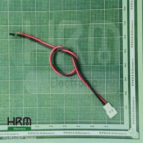 کانکتور بین‌راهی لبه‌تخت مادگی 2 پین سیمدار (2mm) 15cm