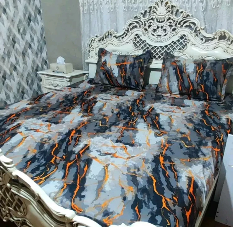 کاور تخت کش دوزی طرح سنگ مرمر جدید برند خوشنام هگمتان کد 5657