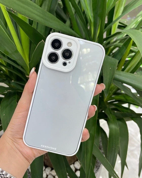 کاور شفاف دور رنگی آیفون keephone