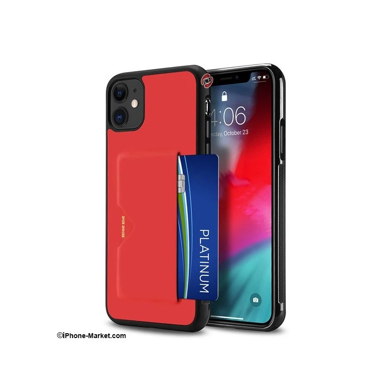 کاور چرم آیفون 11 مدل Pocard برند Dux Ducis-1