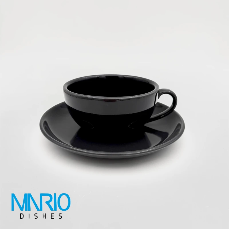 کاپ کاپوچینو استون ور بونسای مشکی براق (ست 6عددی)