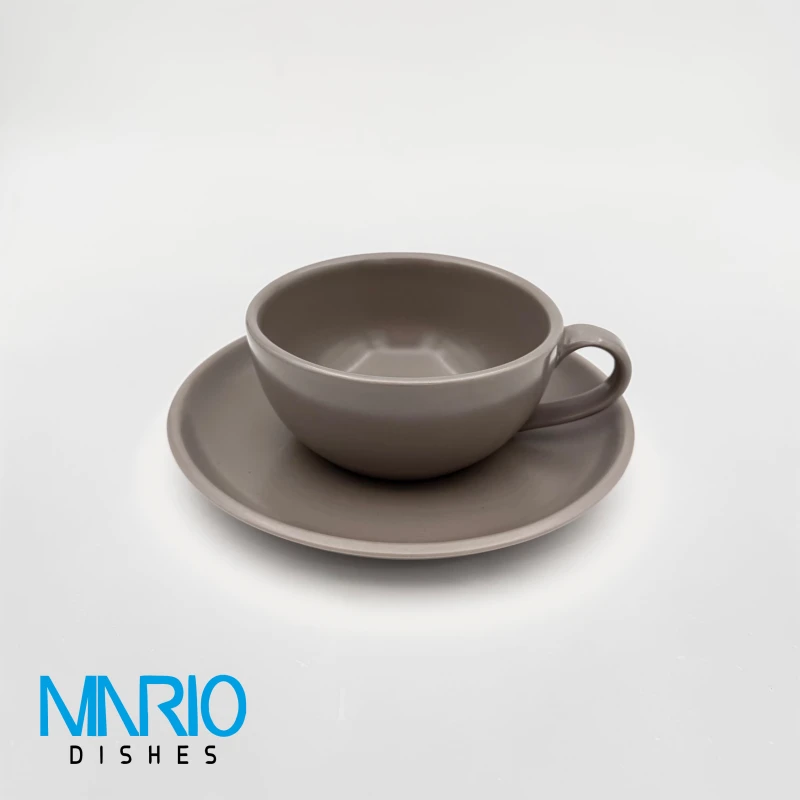 کاپ کاپوچینو استون ور بونسای کرم طوسی (ست 6 عددی)