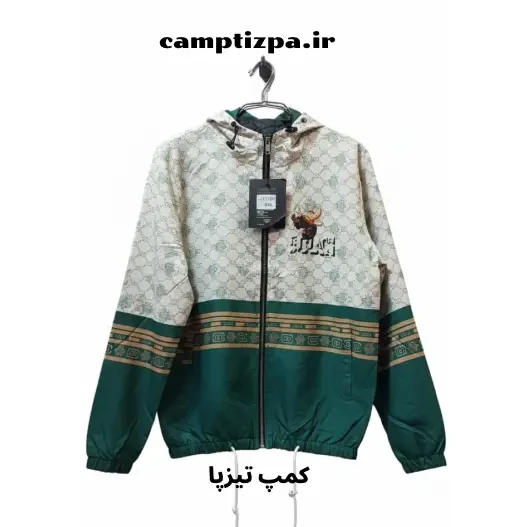 کاپشن تک‌پوش طرح‌دار دو رنگ