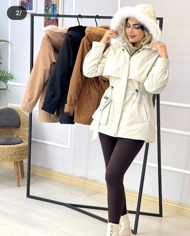کاپشن پاتریک داخل خز،جنس کتان تی سی،سایزفری تا ۴۶