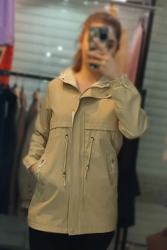 کاپشن پارکا زنانه کلاهدار وارداتی