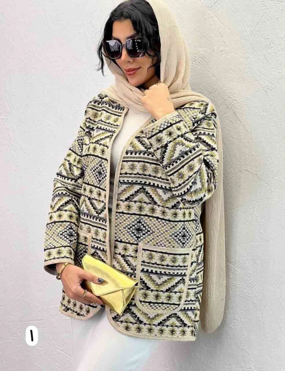 کت زنانه گلیمی گلستان_شیکان