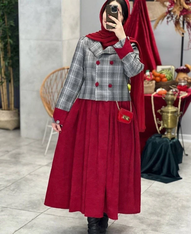 کت سارافون،جنس کبریتی ریز،فری سایز تا ۴۶
