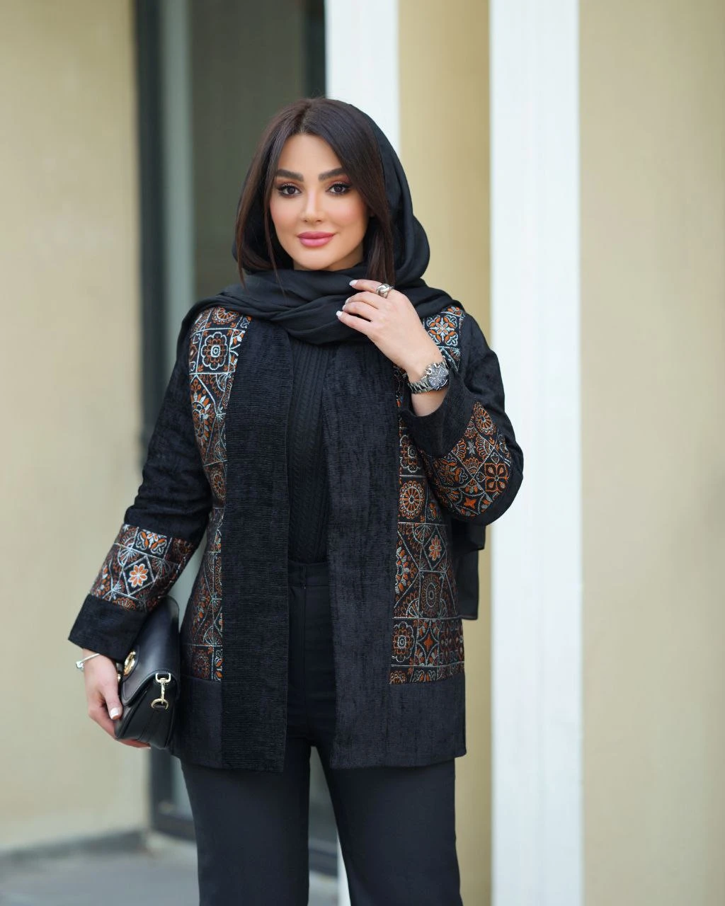 کت مخمل سوزن دوزی زنانه