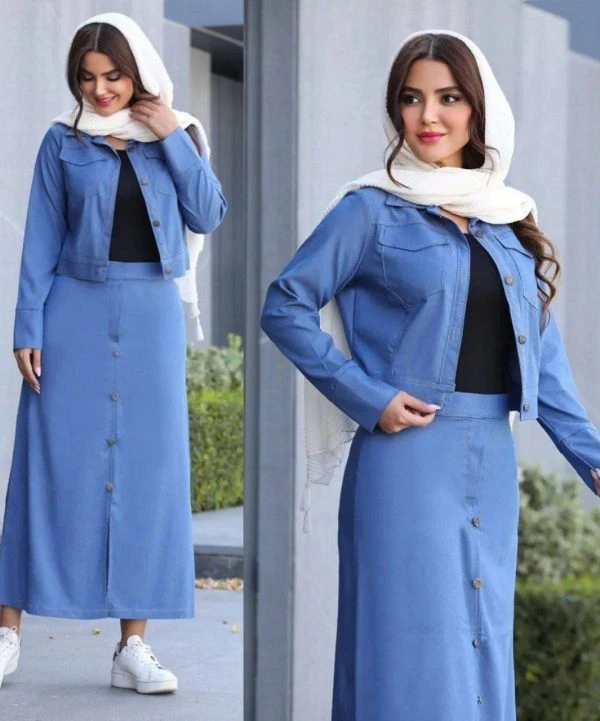 کت و دامن جین نیل درجه 1