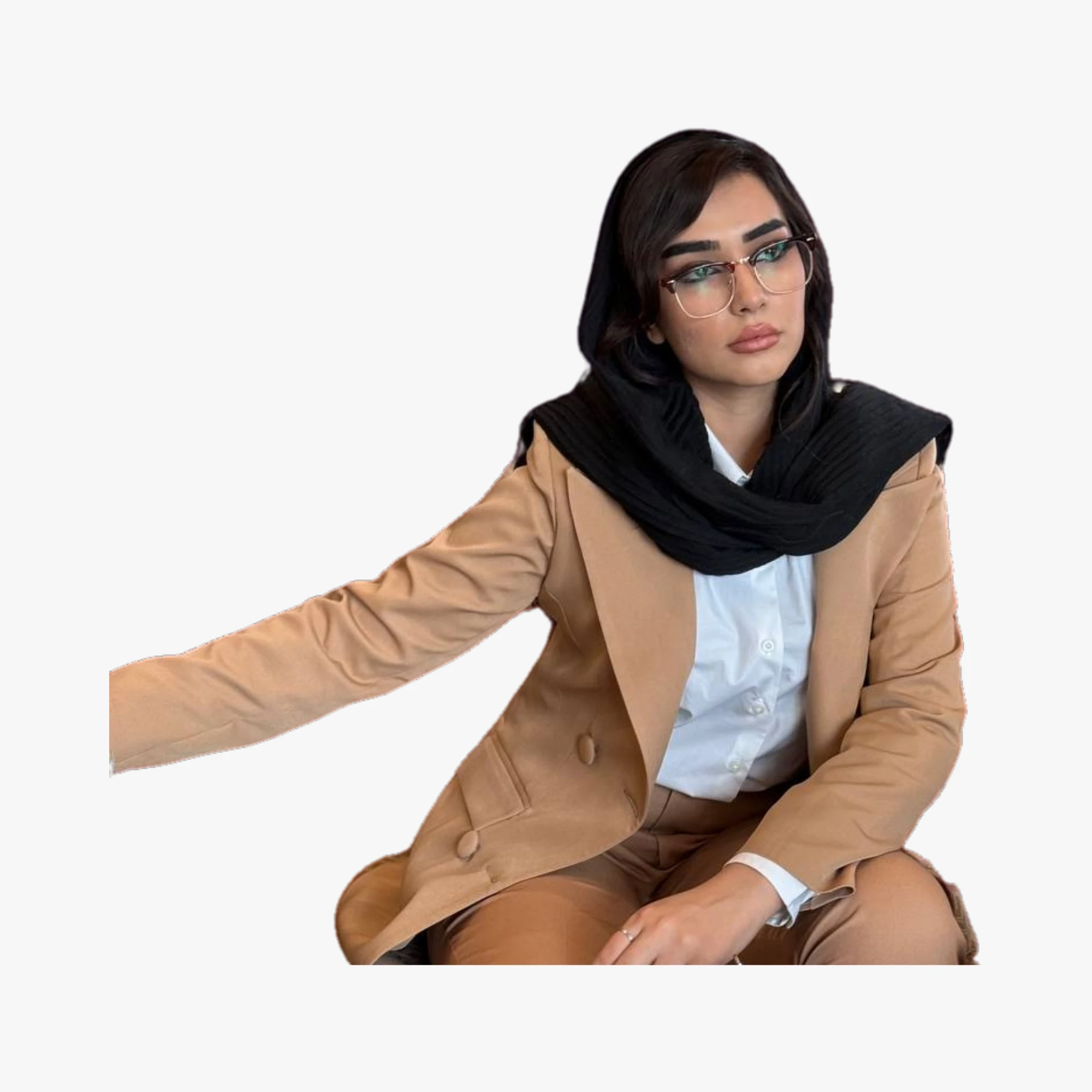 کت و شلوار کریپ زنانه فارل سری NAVA