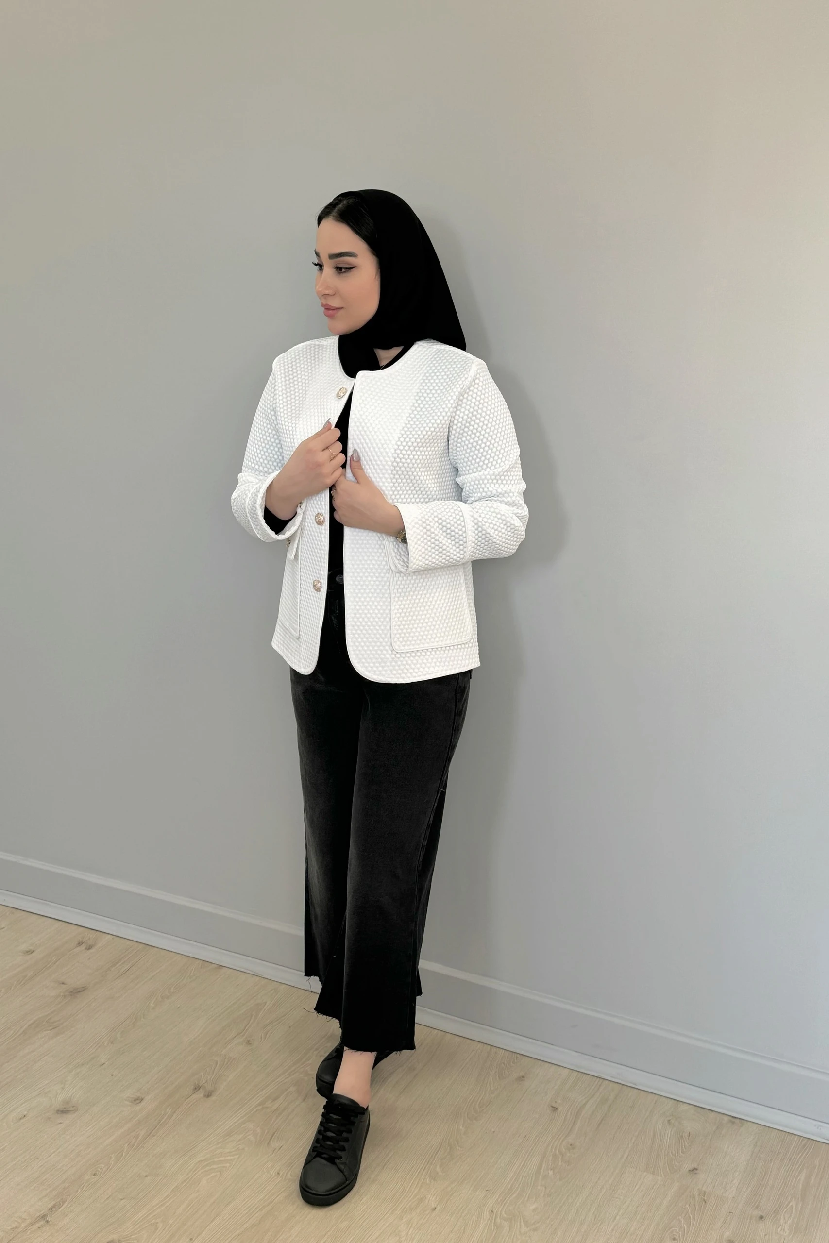 کت ژاکارد زنبوری