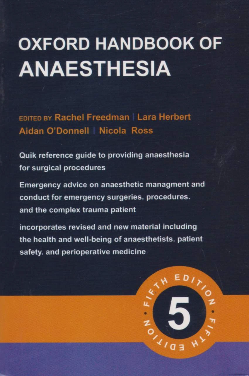کتاب OXFORD HANDBOOK OF ANAESTHESIA زبان اصلی