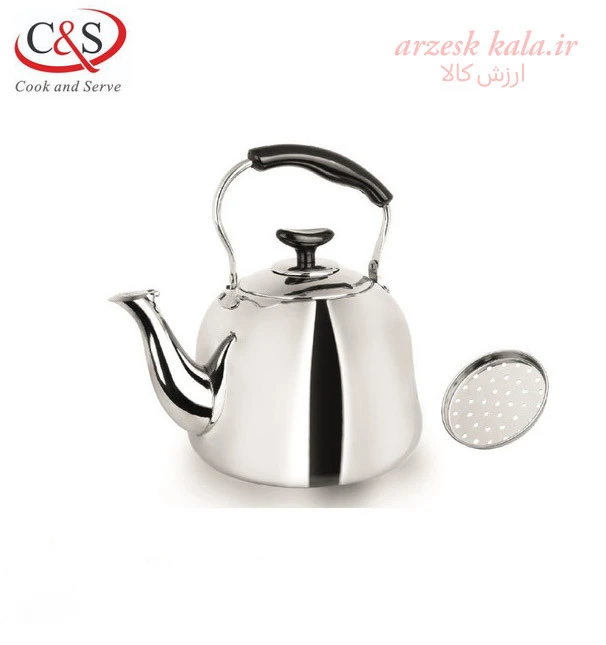 کتری استیل لوله دار براق 5 لیتر برند C&S