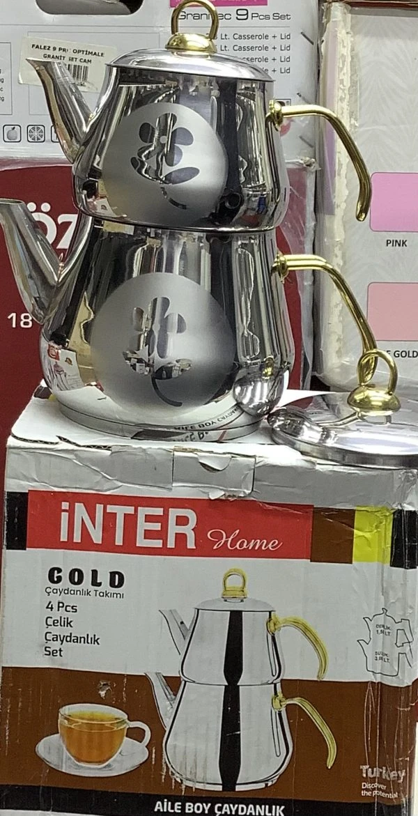 کتری و قوری استیل ترک مارک INTER اصلی