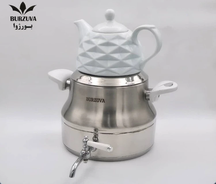 کتری و قوری شیردار چدن بورژوا با ظرفیت ۴ لیتری