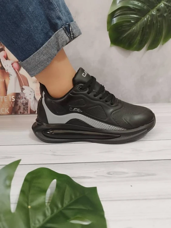 کتونی مردانه کمل مشکی زیره نرم eva