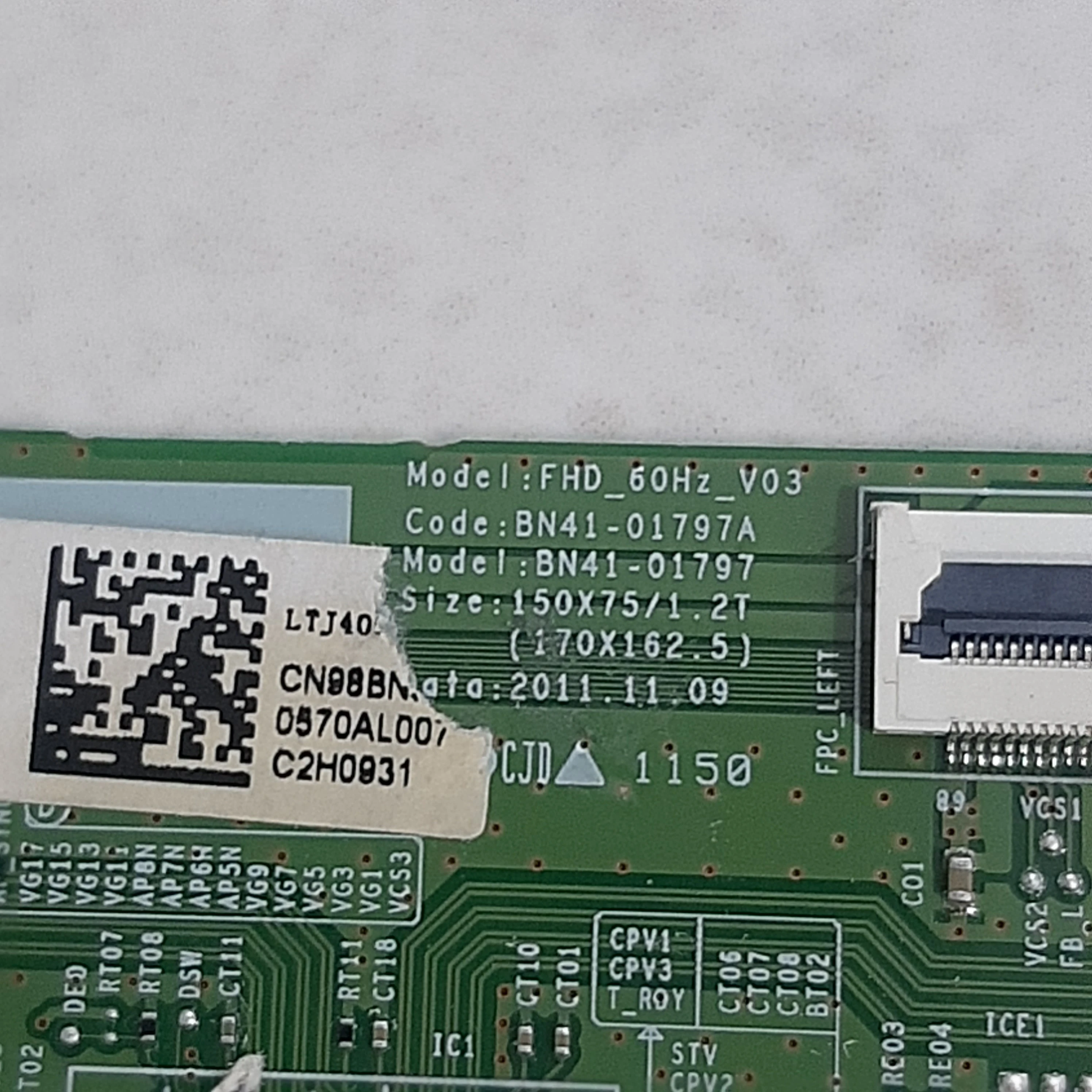 کد 169  # تیکان سامسونگ مدل 40EH5550M