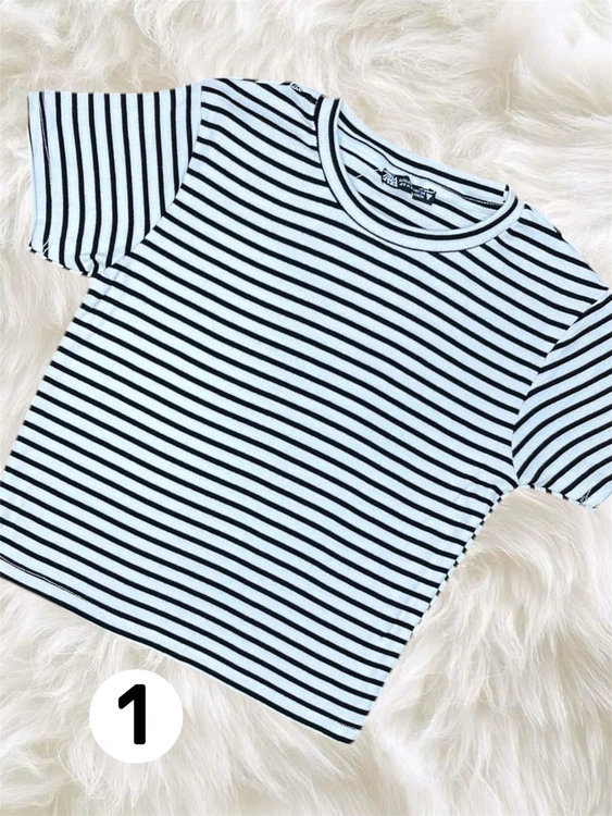 کراپ راه راه برند ZARA
