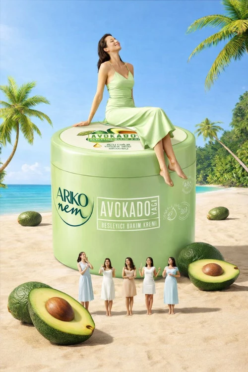 کرم آبرسان دست و صورت آواکادو آرکو 250 میل ARKO nem avakado yağı