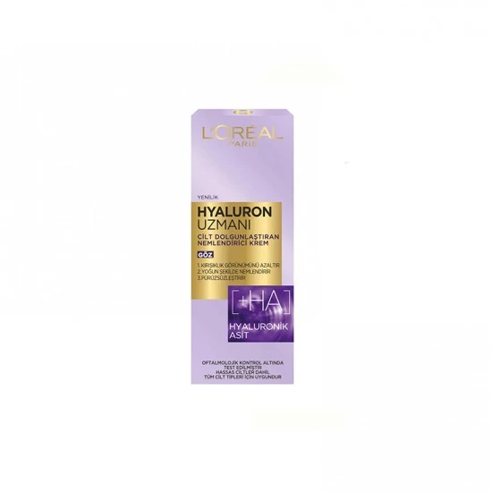 کرم آبرسان دور چشم هیالورونیک اسید لورال LOREAL حجم 15 میل