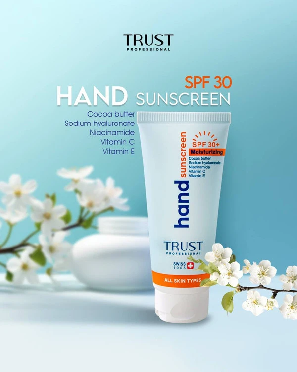 کرم تخصصی دست ضدآفتاب و آبرسان +SPF30 بی‌رنگ تراست