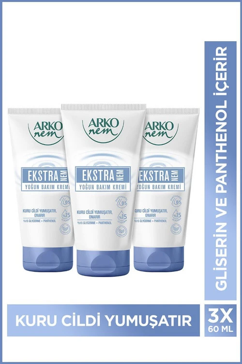 کرم دست و صورت تیوپی آرکو 60 میل Arko Nem Ekstra
