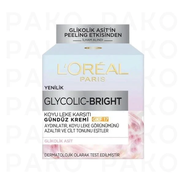کرم روز ضد لک و روشن کننده Glycolic Bright لورال 50ml