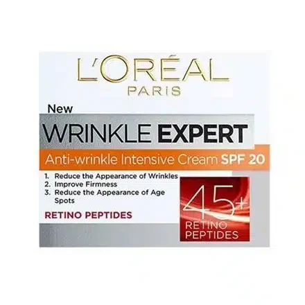 کرم روز ضد چروک رتینول +45 سال لورال Loreal مدل Wrinkle Expert حجم 50 میل