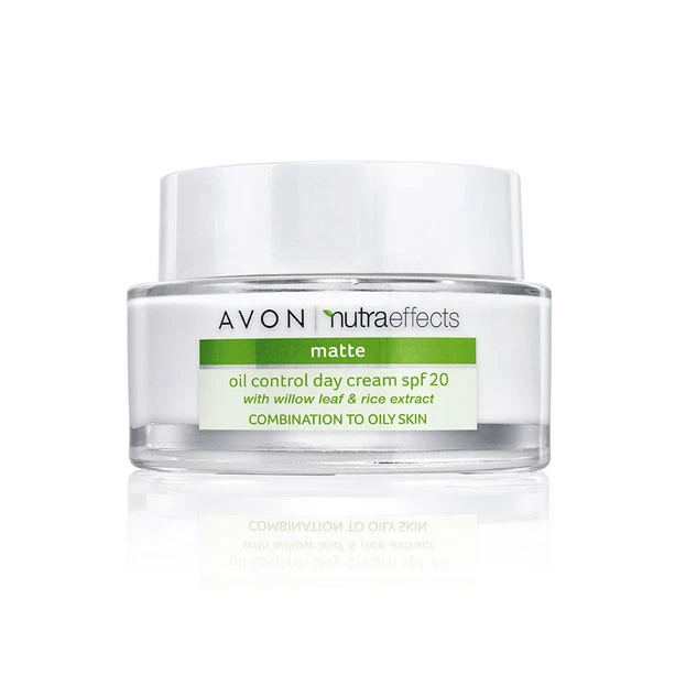 کرم روز پوست چرب اون AVON سری nutra effects مدل matte(SPF 20)