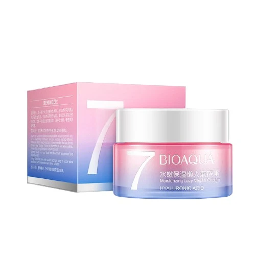 کرم سفیدکننده و 7 ویتامین هیالورونیک اسید BIOAQUABIOAQUA Moisturizing Lazy Vegan Cream HYALURONIC ACID