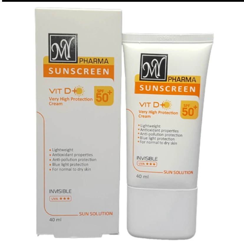 کرم ضد آفتاب SPF50 مای فارما مناسب پوست نرمال تا خشک 40 میلی لیتر