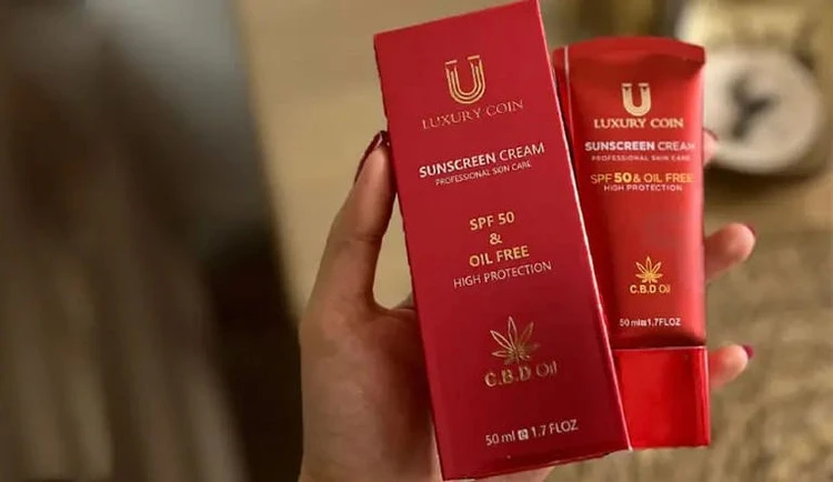 کرم ضد آفتاب spf50 لاکچری کوین 50 میل