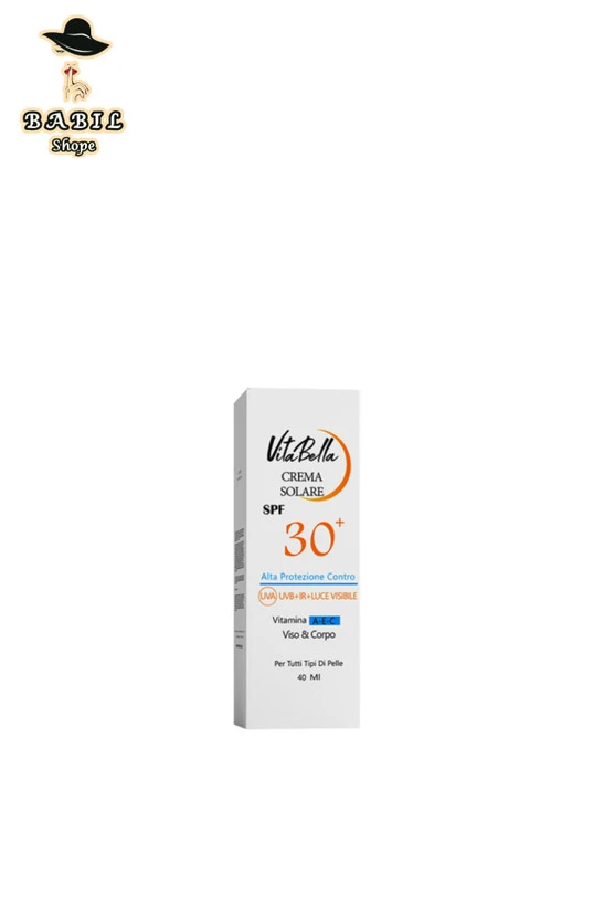 کرم ضد آفتاب spf۳۰ بی رنگ حجم ۴۰ میل ویتابلا