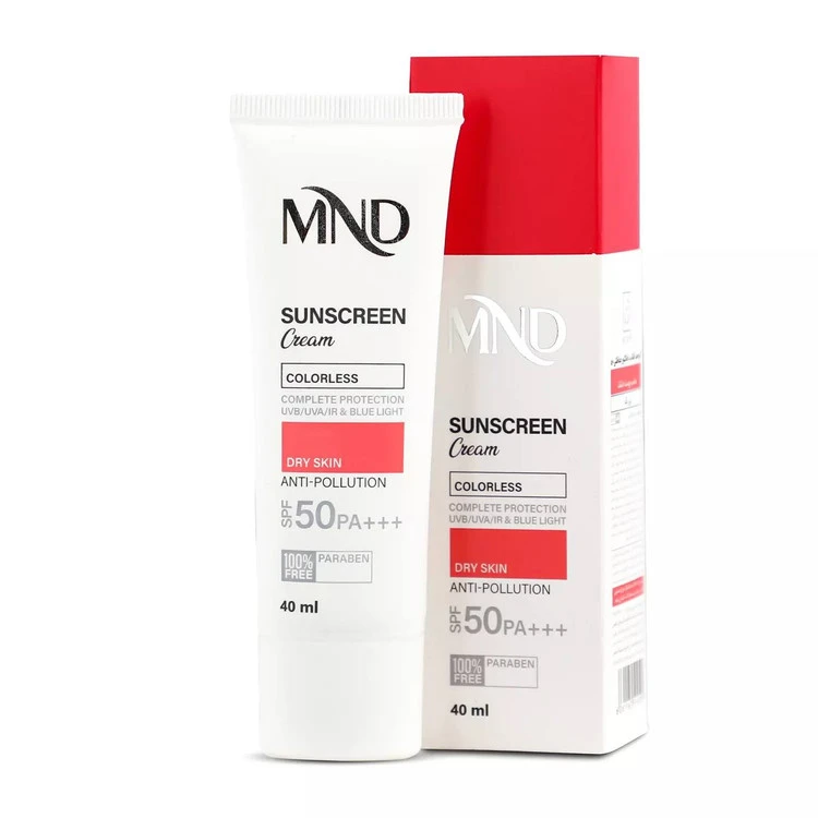 کرم ضد آفتاب با فاکتور حفاظتی 50 (SPF 50) مناسب پوست خشک ام ان دی 40 میلی‌لیتر