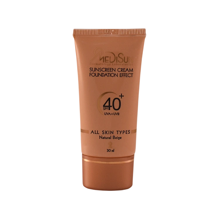 کرم ضد آفتاب بژ طبیعی انواع پوست مدیسان SPF40 حجم 30 میلی لیتر