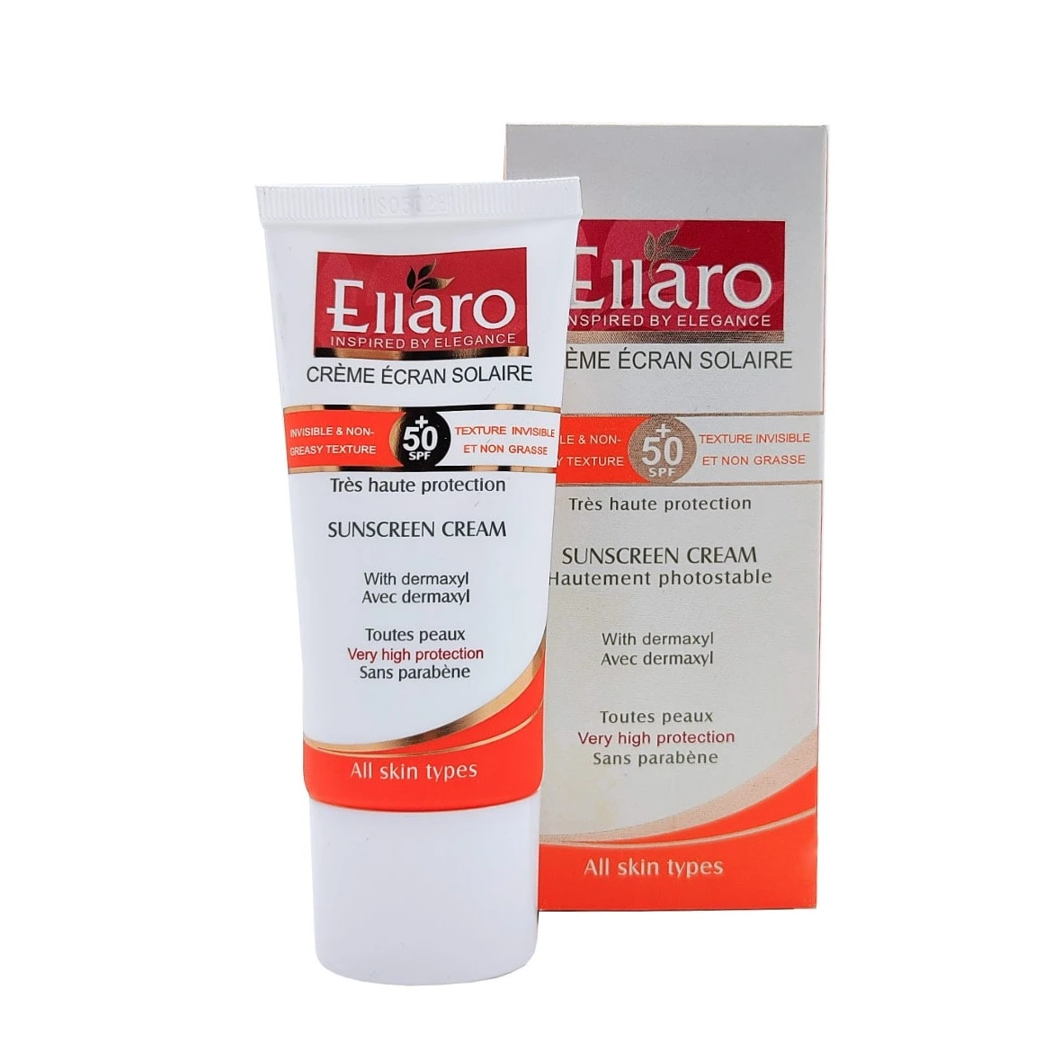 کرم ضد آفتاب بی رنگ الارو مناسب انواع پوست حجم 50ml