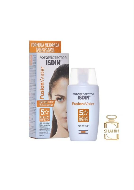 کرم ضد آفتاب بی رنگ فیوژن واتر ایزدین Isdin Fusion Water Sun Care Spf50