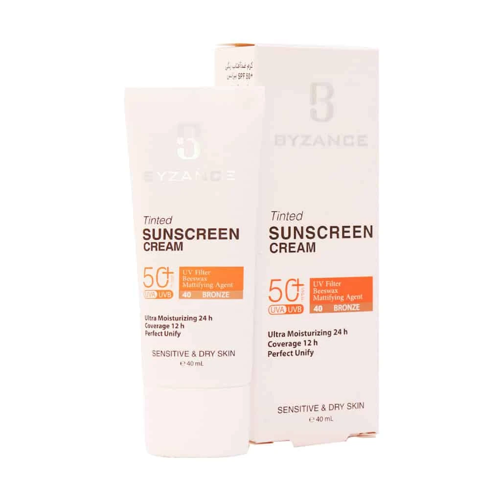 کرم ضد آفتاب بیزانس لاین بژ پوست خشک spf50 شماره 10 حجم 40 میل