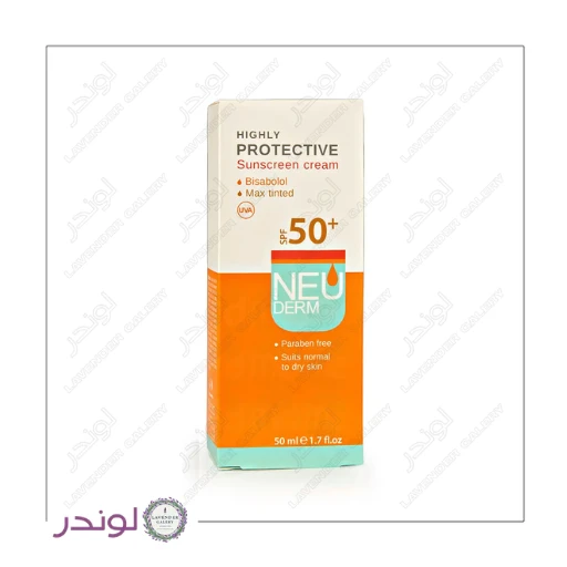 کرم ضد آفتاب رنگ بژ نئودرم SPF50 برای پوست خشک (Highly Protective Sunscreen Cream)