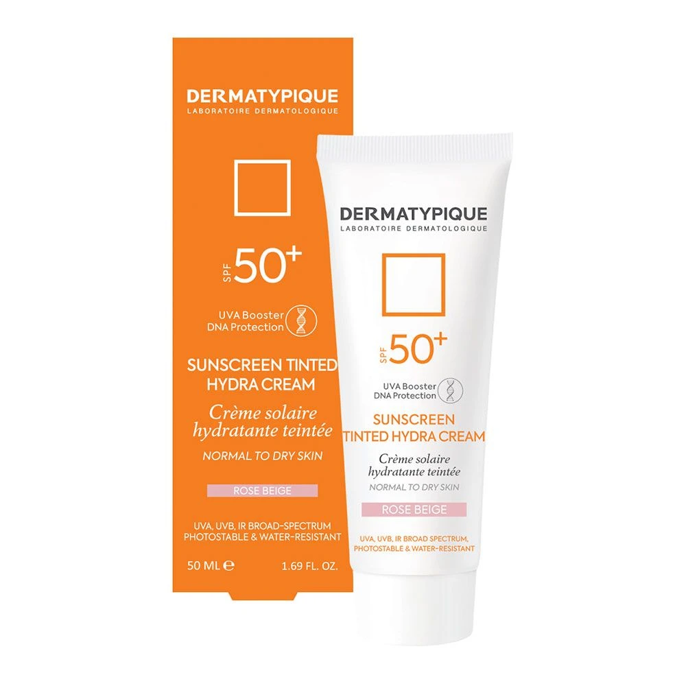 کرم ضد آفتاب رنگ رز بژ هیدرا پوست خشک +SPF50 درماتیپیک