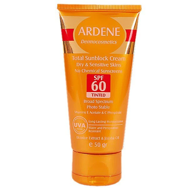 کرم ضد آفتاب رنگی آردن SPF60 مقدار 50 گرم
