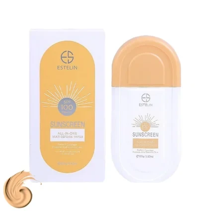 کرم ضد آفتاب رنگی استلین SPF 100 مدل Multi-Defense حجم 100 میل