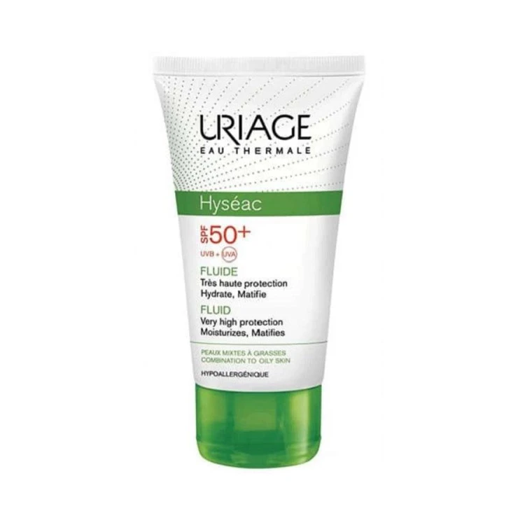 کرم ضد آفتاب رنگی اوریاژ Uriage Hyséac Fluide +SPF50 مناسب پوست مختلط تا چرب حجم 50 میل