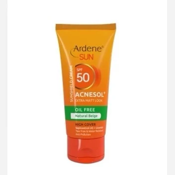 کرم ضد آفتاب رنگی بژ طبیعی فاقد چربی آردن سان مدل Acnesol Plus با Spf50 حجم 50 میلی لیتر