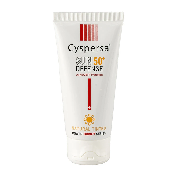 کرم ضد آفتاب رنگی سیسپرسا بژ طبیعی مدل روشن کننده با SPF50 حجم 50 میلی لیتر